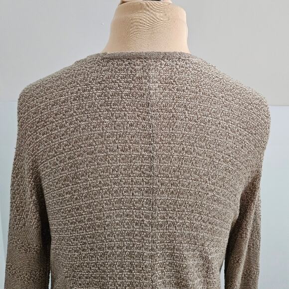 Chico's Cocoon Taupe Marled Open Knit Long Cardigan Duster Sweater Medium - Picture 5 of 10